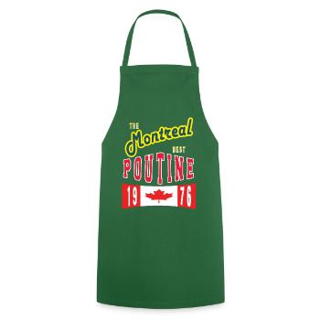 POUTINE - Tablier de cuisine - vert foncé - Devant - AI Model Male 185 dark (185cm)