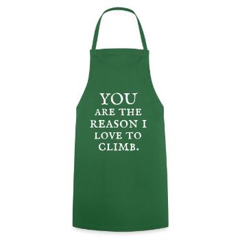 Wall Climbing Rock Climbing - Cooking Apron - green - Front - AI Model Male 185 dark (185cm)