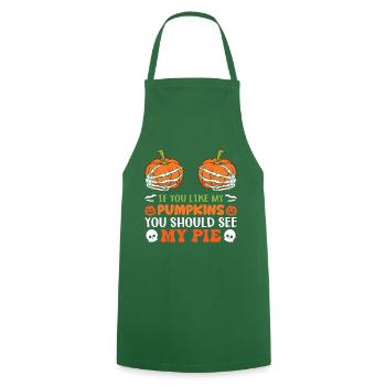 Halloween Skeleton Pumpkin - Cooking Apron - green - Front - AI Model Male 185 dark (185cm)