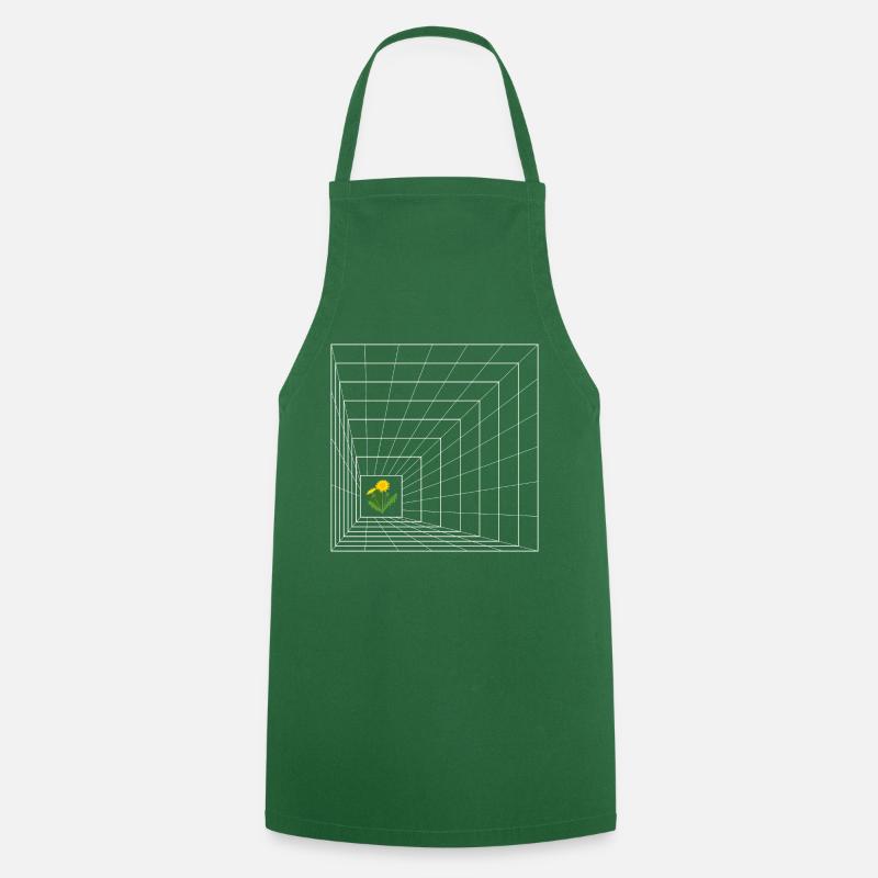 Pissenlit graphique - Tablier de cuisine - vert foncé