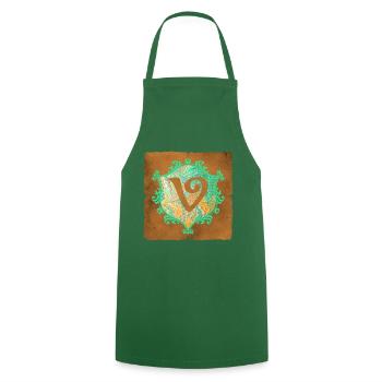 E 36 V - Tablier de cuisine - vert foncé - Devant - AI Model Male 185 dark (185cm)