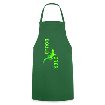 bouldering - Cooking Apron - green - Front - AI Model Male 185 dark (185cm)