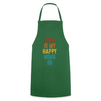 Yoga Is My Happy Hour Relaxation Mandala Chakra - Cooking Apron - green - Front - AI Model Male 185 dark (185cm)