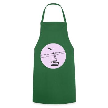 Gondola / cable car with eagle purple - Cooking Apron - green - Front - AI Model Male 185 dark (185cm)