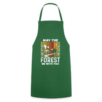 Bushcraft - May The Forest Be With You - Cooking Apron - green - Front - AI Model Male 185 dark (185cm)