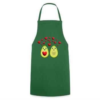 Avocado Liebe mit sehr vielen Herzen. - Kochschürze - Grün - Vorne - AI Model Male 185 dark (185cm)