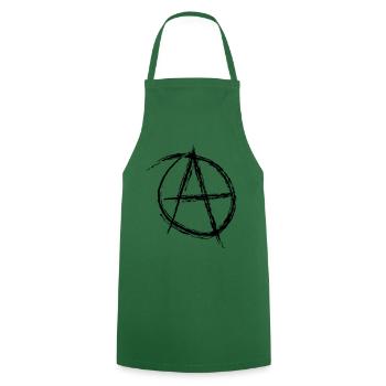 Anarchy A Anti Anti, punk illu super rebell - Cooking Apron - green - Front - AI Model Male 185 dark (185cm)