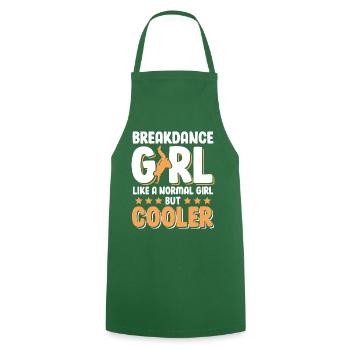Break dance Girl Fille - Tablier de cuisine - vert foncé - Devant - AI Model Male 185 dark (185cm)