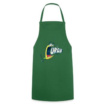Poisson hurlant - Urgh - Tablier de cuisine - vert foncé - Devant - AI Model Male 185 dark (185cm)