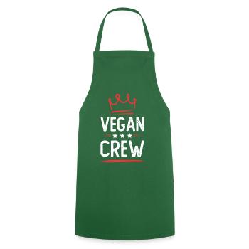 Vegan Crew - Cooking Apron - green - Front - AI Model Male 185 dark (185cm)