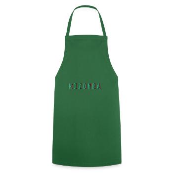 Mes écouteurs ne jouent qu’à Kizomba - Tablier de cuisine - vert foncé - Devant - AI Model Male 185 dark (185cm)