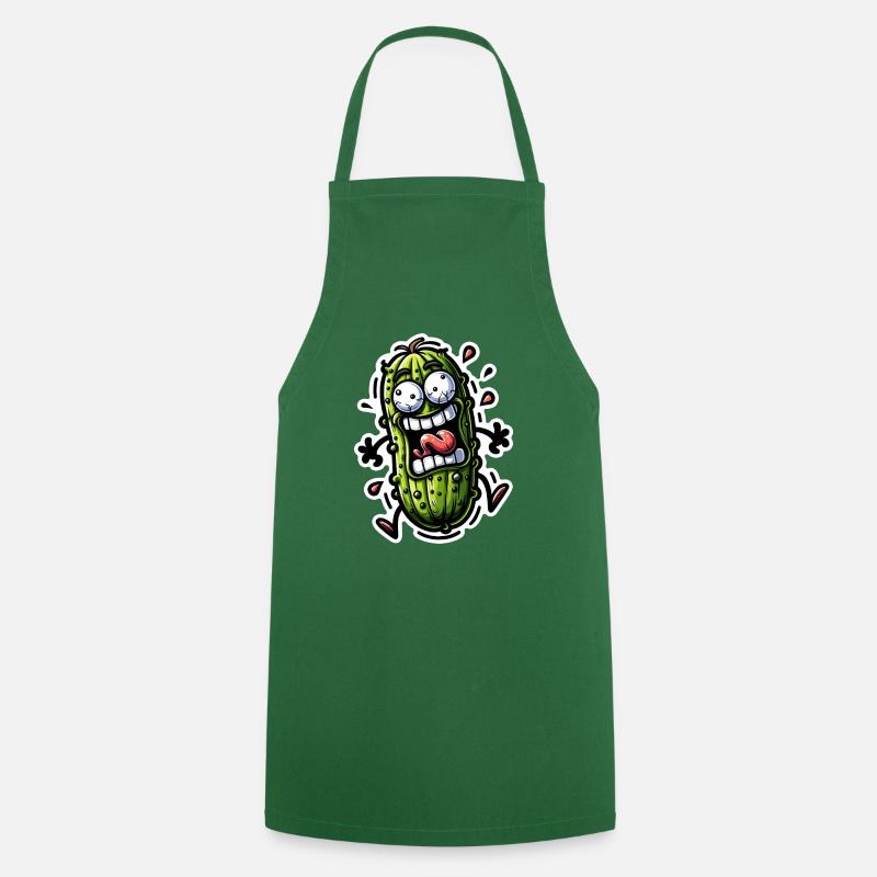 Crazy Cucumber - Cooking Apron - green