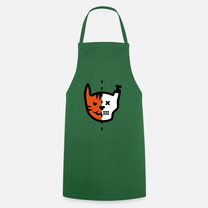 Schrödinger's Cat / Cat Called Schroedinger (3c) - Cooking Apron - green