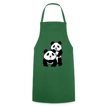 Panda style - Cooking Apron - green - Front - AI Model Male 185 dark (185cm)