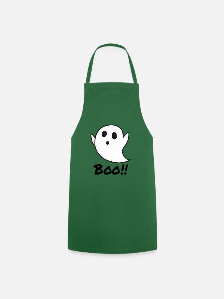 Ghost - Boo! - Kochschürze - Grün