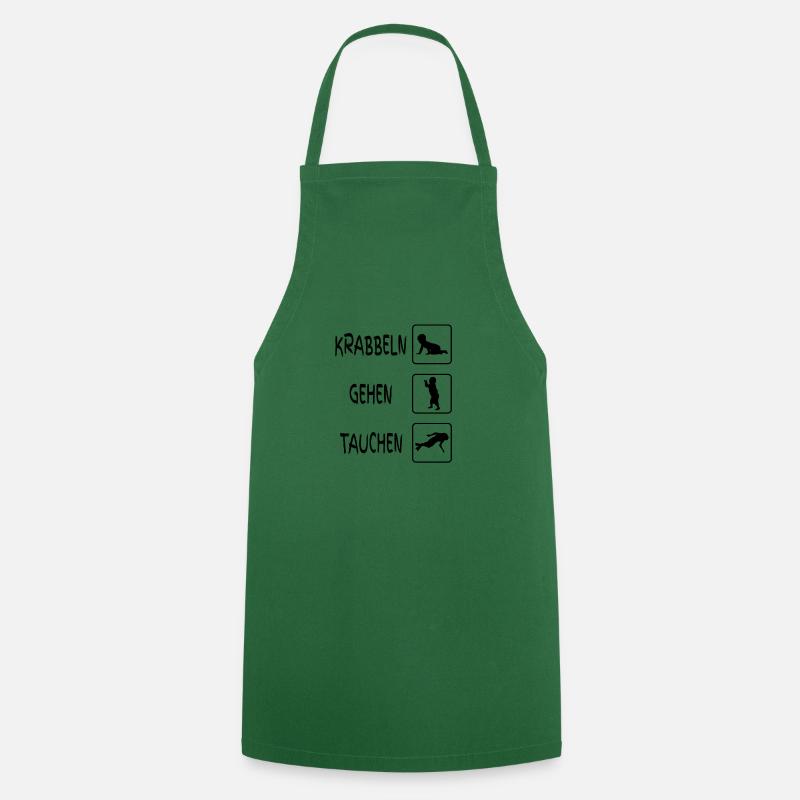 Bébé naissance plongée - Tablier de cuisine - vert foncé