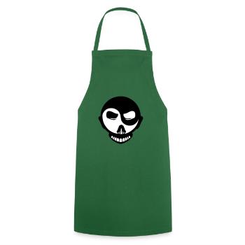 ying yang dead head skull dead logo - Cooking Apron - green - Front - AI Model Male 185 dark (185cm)