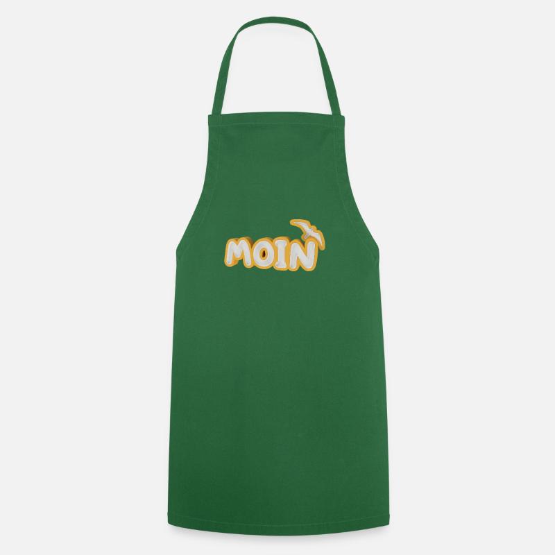 Moin mit Möwe - Kochschürze - Grün