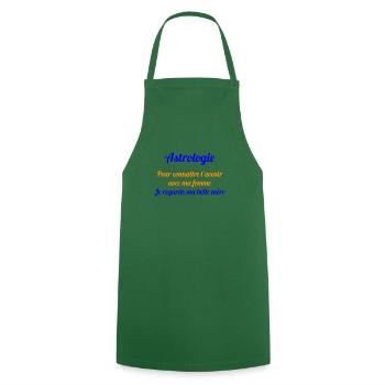 ASTROLOGIE POUR CONNAITRE L'AVENIR AVEC MA FEMME - Tablier de cuisine - vert foncé - Devant - AI Model Male 185 dark (185cm)