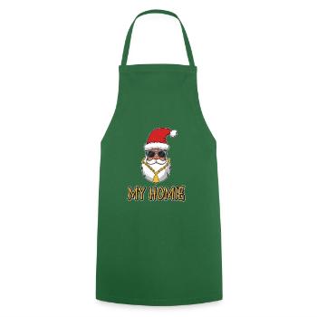 Gangsta Santa ist mein Weihnachts-Homeboy-Geschenk - Kochschürze - Grün - Vorne - AI Model Male 185 dark (185cm)