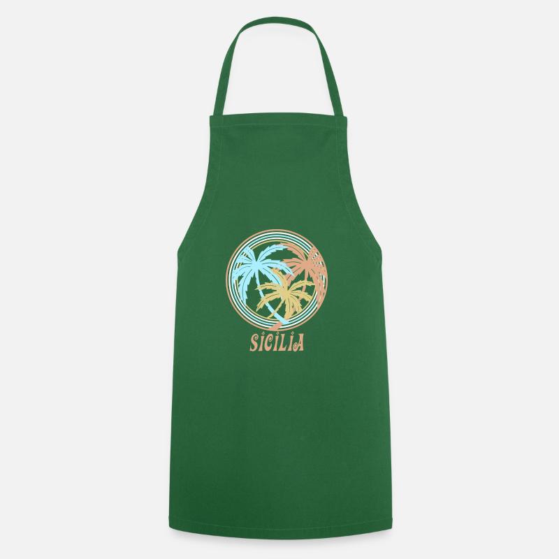 Sicily - Cooking Apron - green