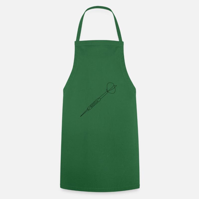 Fléchettes Flèche - LineArt - Tablier de cuisine - vert foncé