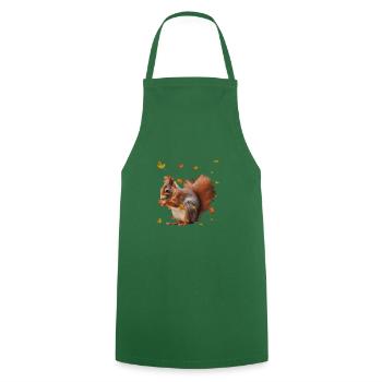 squirrel - Cooking Apron - green - Front - AI Model Male 185 dark (185cm)