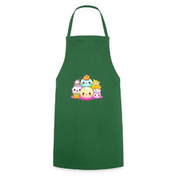 Friandises sucrées de Noël - Tablier de cuisine - vert foncé - Devant - AI Model Male 185 dark (185cm)