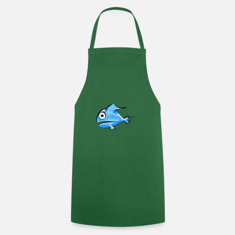 Fish blue - Cooking Apron - green