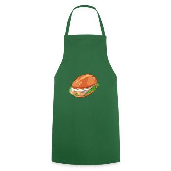 Matjes Brötchen - Kochschürze - Grün - Vorne - AI Model Male 185 dark (185cm)