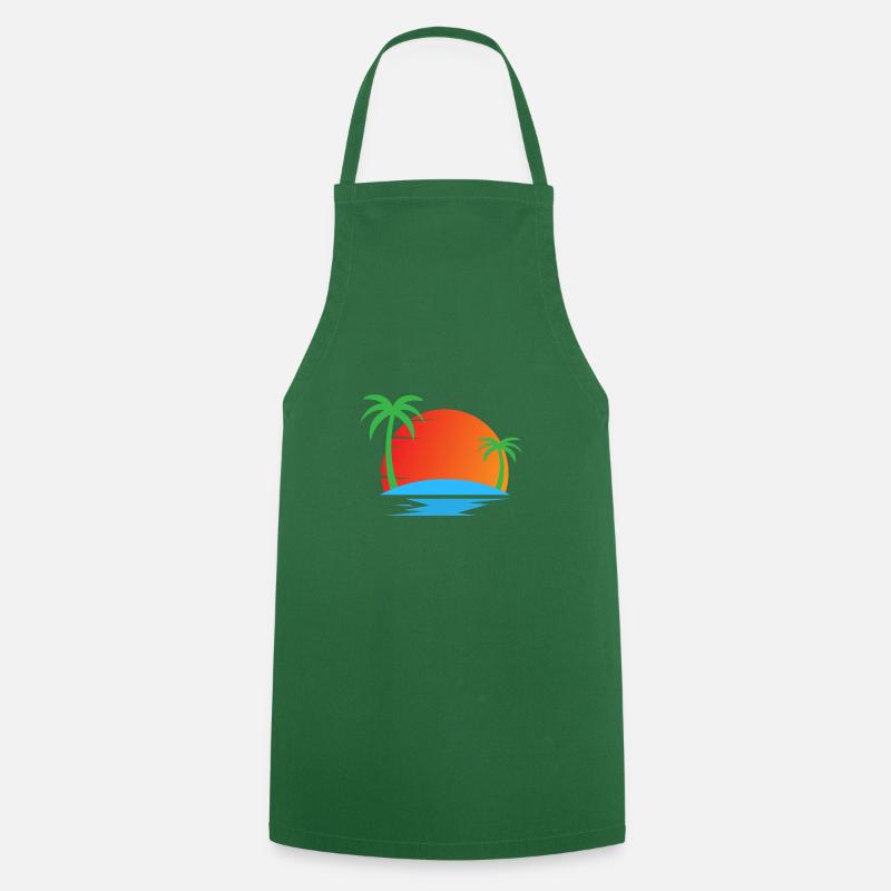 Sunset - Cooking Apron - green