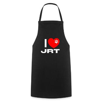 I LOVE JRT - Cooking Apron - black - Front - AI Model Male 185 dark (185cm)