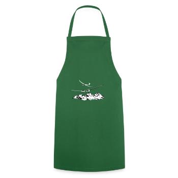 Glider Gliding Glider Glider Pilot Pilot - Cooking Apron - green - Front - AI Model Male 185 dark (185cm)