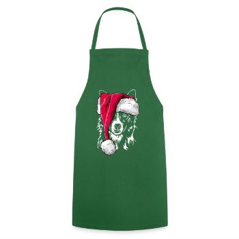 BORDER COLLIE Christmas Beanie Wilsign's Gift - Cooking Apron - green - Front - AI Model Male 185 dark (185cm)
