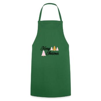 Joyeux sapin de Noël - Tablier de cuisine - vert foncé - Devant - AI Model Male 185 dark (185cm)