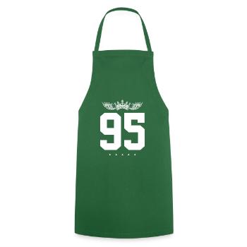 95 Number crown - Cooking Apron - green - Front - AI Model Male 185 dark (185cm)