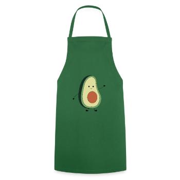 HAPPY AVOCADO - Cooking Apron - green - Front - AI Model Male 185 dark (185cm)