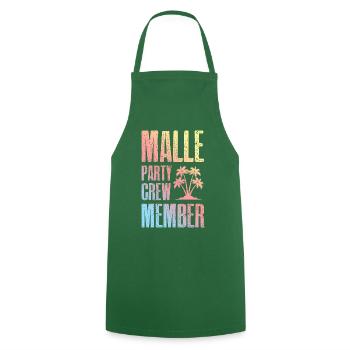 Malle Party Crew - Kochschürze - Grün - Vorne - AI Model Male 185 dark (185cm)