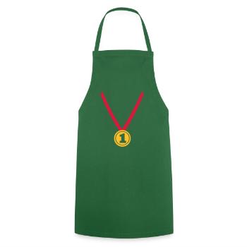 Winner - Champion - Medal - Cooking Apron - green - Front - AI Model Male 185 dark (185cm)