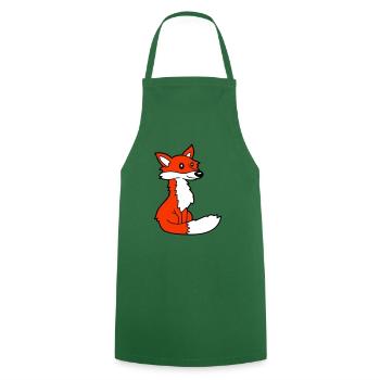 Fox Red Fox Wild Animal Clever Forest Inhabitants - Cooking Apron - green - Front - AI Model Male 185 dark (185cm)