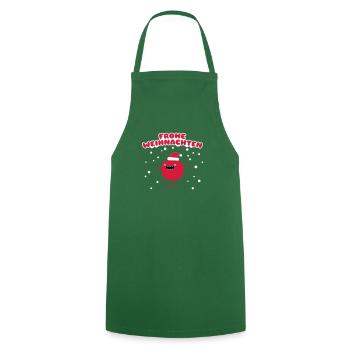 Funny Santa Claus - Frohe Weihnachten - Kochschürze - Grün - Vorne - AI Model Male 185 dark (185cm)