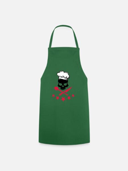 Cooking Skull - Tablier de cuisine - vert foncé