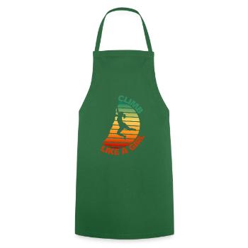Vintage Climb Like A Girl - Girl Rock Climbing - Cooking Apron - green - Front - AI Model Male 185 dark (185cm)