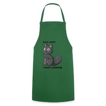 Sorry I wasn't listening - Cooking Apron - green - Front - AI Model Male 185 dark (185cm)
