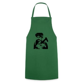 Bûcheron avec chapeau de hache et de castor - Tablier de cuisine - vert foncé - Devant - AI Model Male 185 dark (185cm)