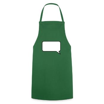 Ballon / / dessin animé / / dire / / déclaration - Tablier de cuisine - vert foncé - Devant - AI Model Male 185 dark (185cm)