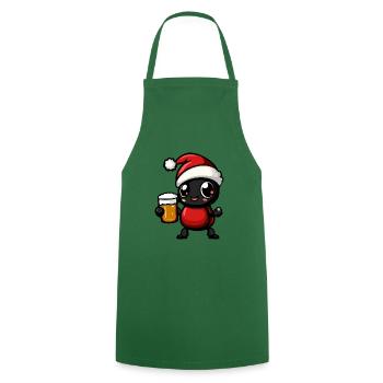 Ant Christmas Beer Funny - Cooking Apron - green - Front - AI Model Male 185 dark (185cm)