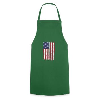 USA Flag United States of America Flag Gift - Cooking Apron - green - Front - AI Model Male 185 dark (185cm)