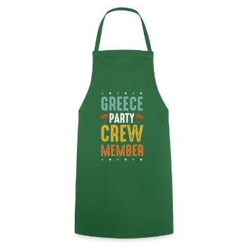Greece Party Crew - Cooking Apron - green - Front - AI Model Male 185 dark (185cm)
