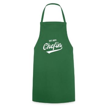 Chefin 2024 Selbstständigkeit Unternehmerin - Kochschürze - Grün - Vorne - AI Model Male 185 dark (185cm)